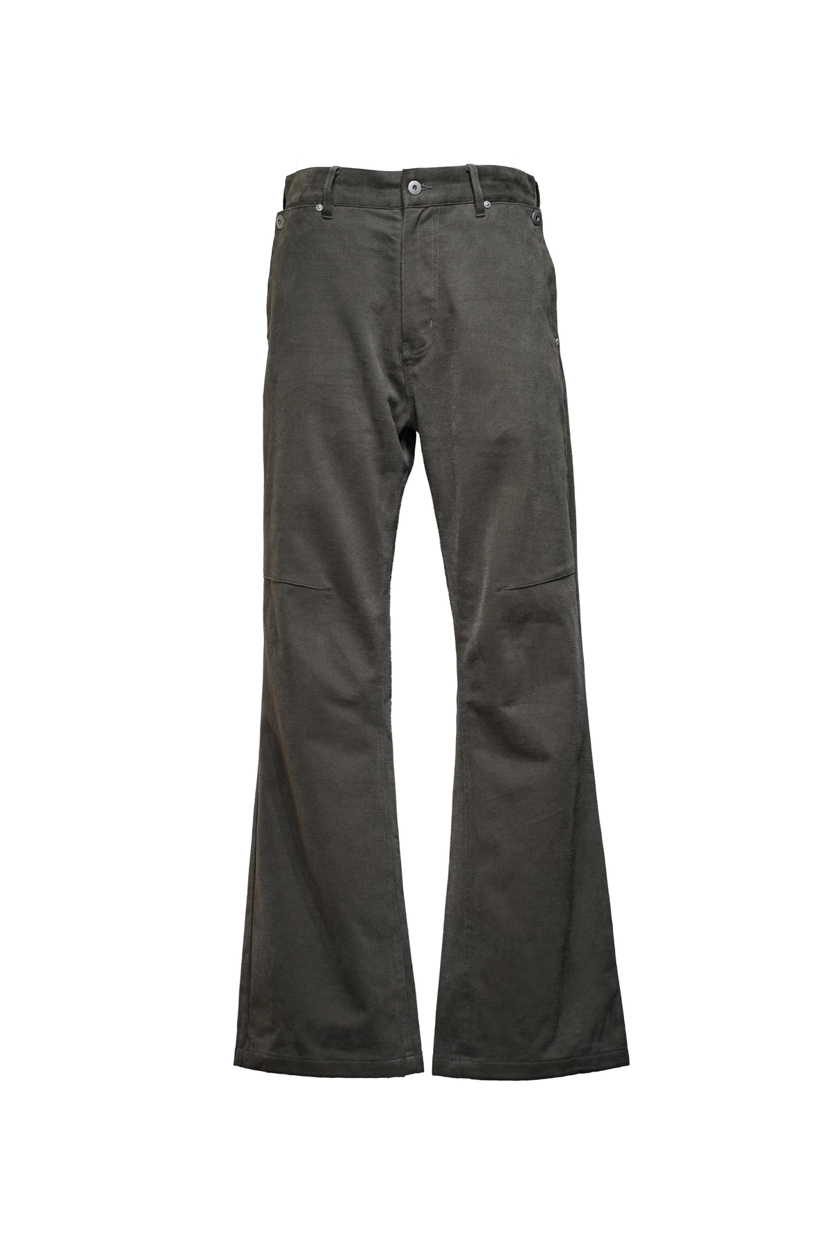COTTON SUEDE BOOTCUT JEANS