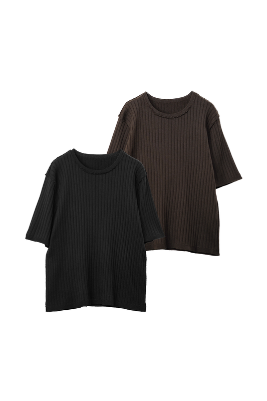 【2枚SET】OUTLINK STRUCTURE KNIT TEE『組み合わせ自由』