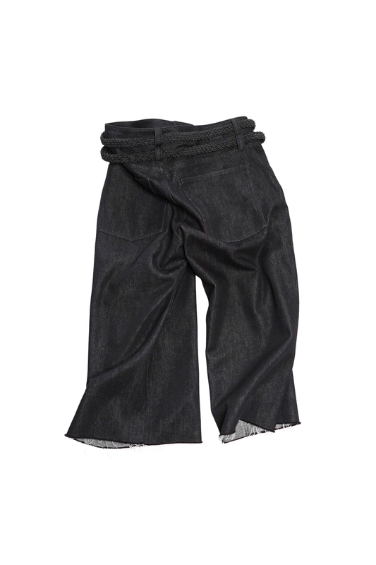 MID CUT TWILL DENIM SHORTS