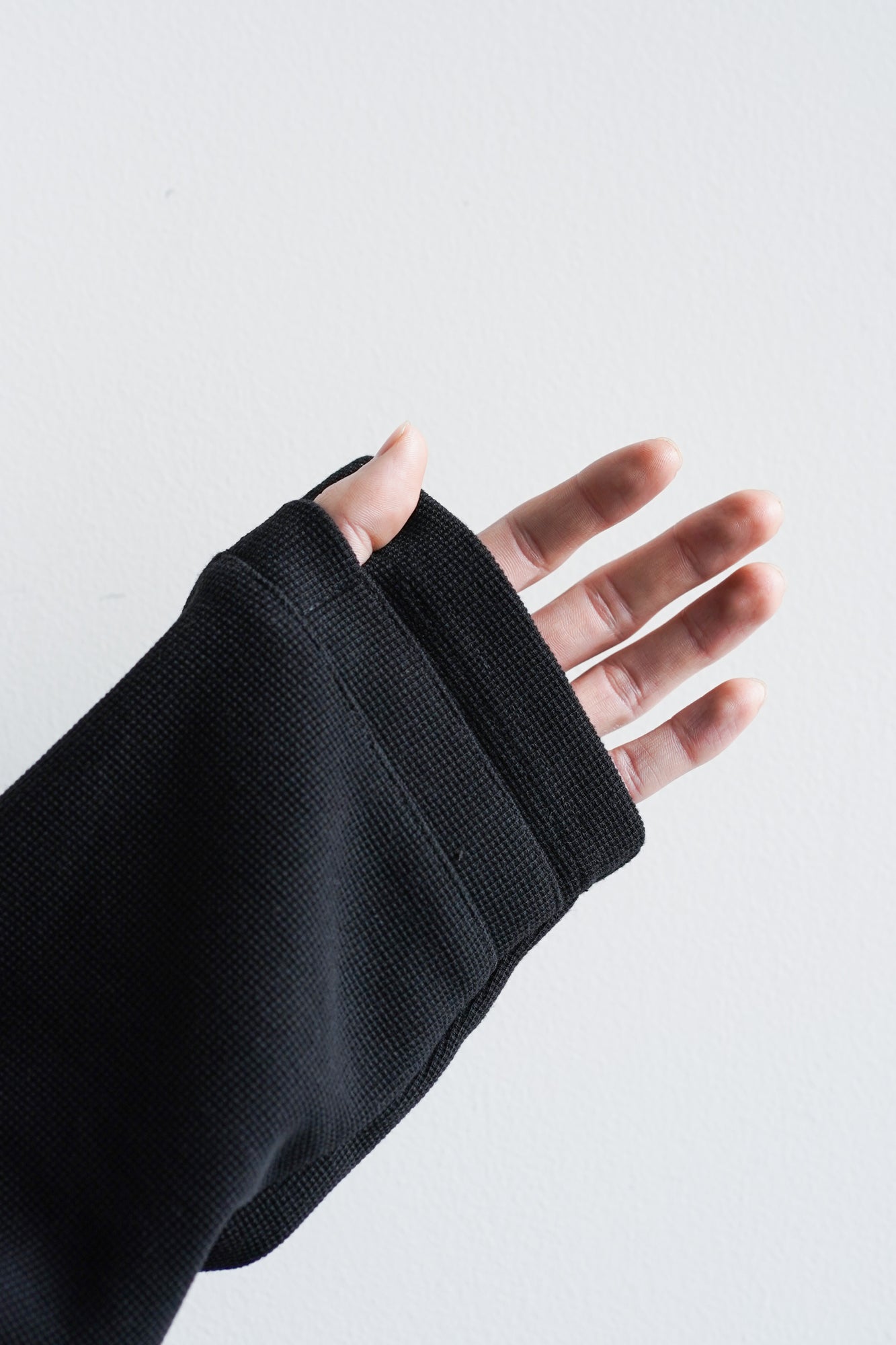 WAFFLE HALF ZIP LONG SLEEVE