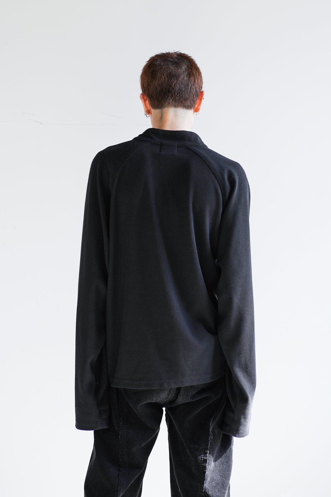 WAFFLE HALF ZIP LONG SLEEVE