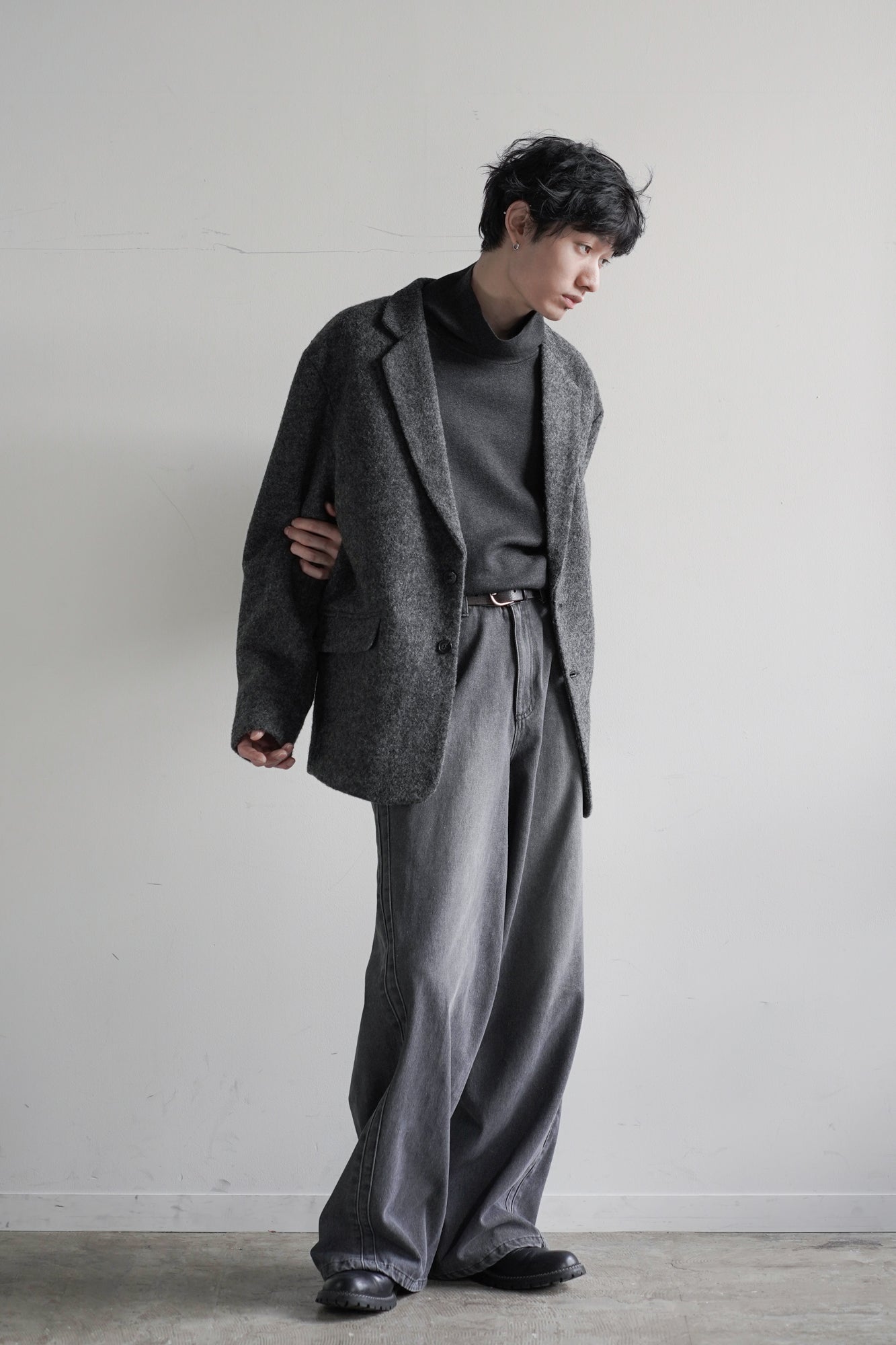 FLEECE SINGLE BREASTED JACKET