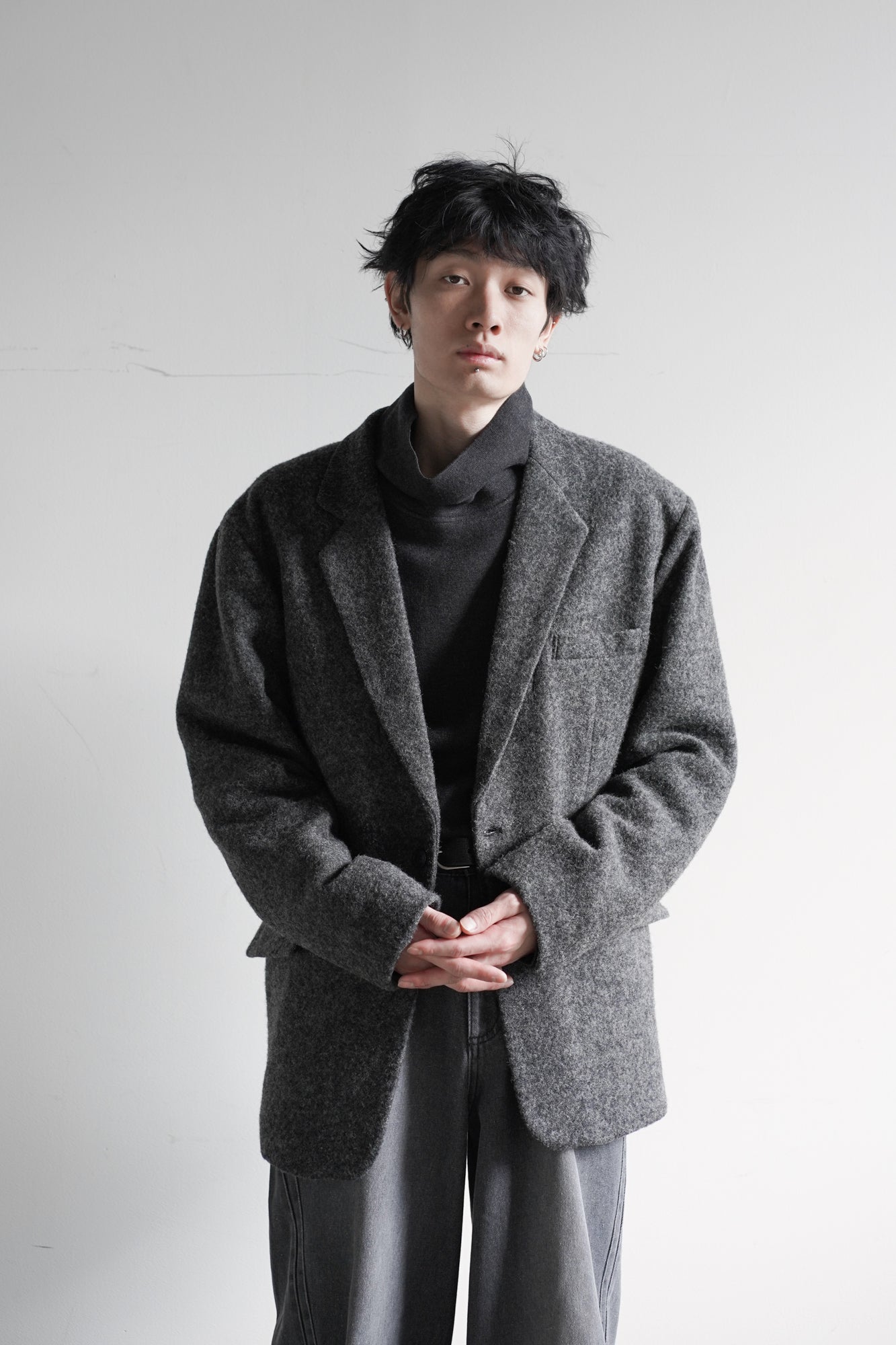 FLEECE SINGLE BREASTED JACKET