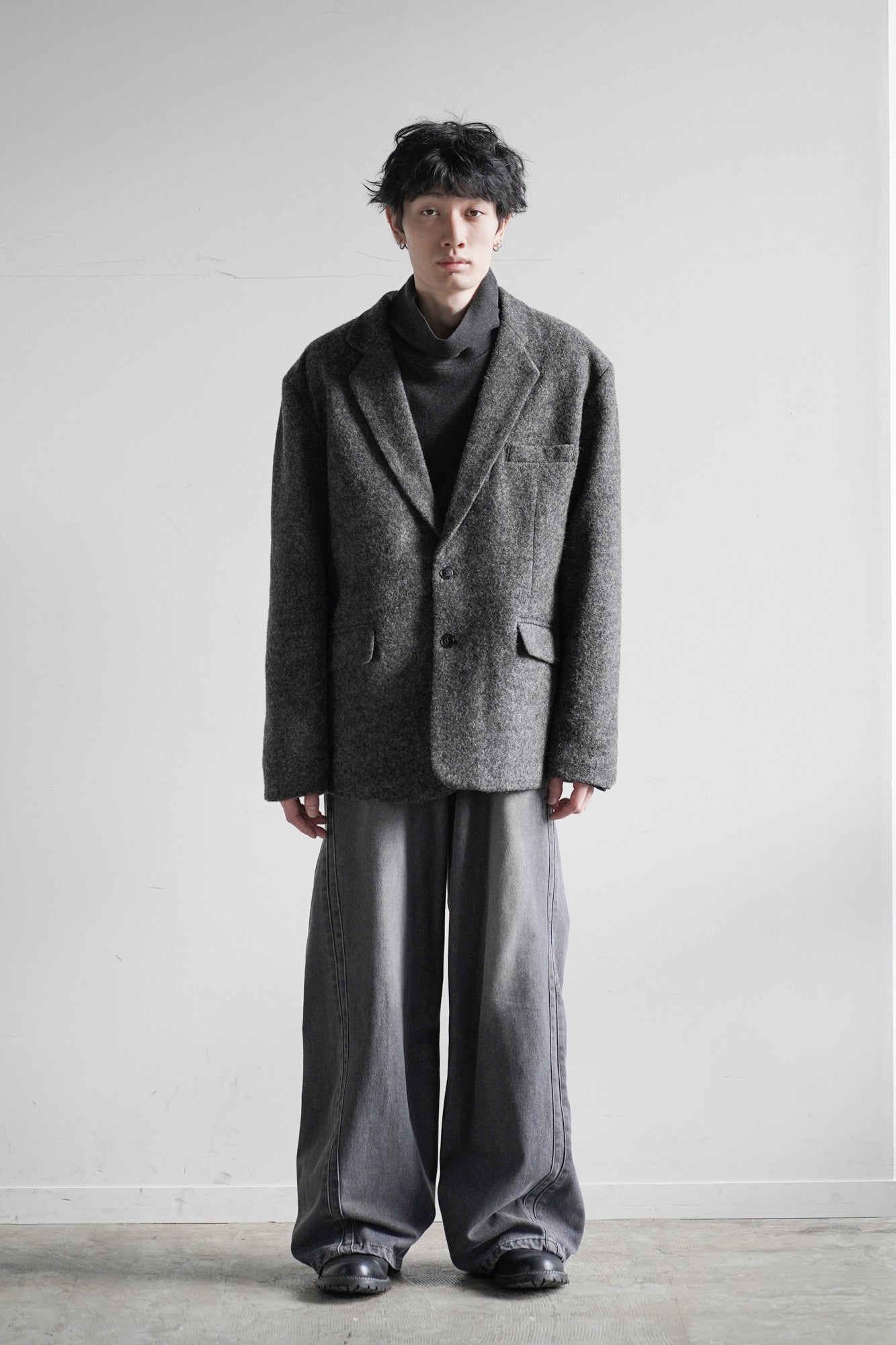 FLEECE SINGLE BREASTED JACKET