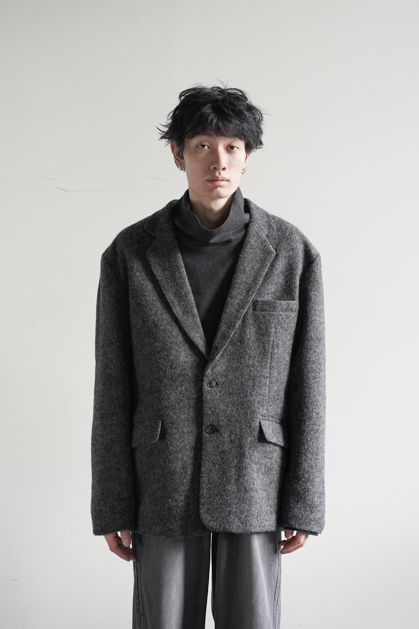 FLEECE SINGLE BREASTED JACKET