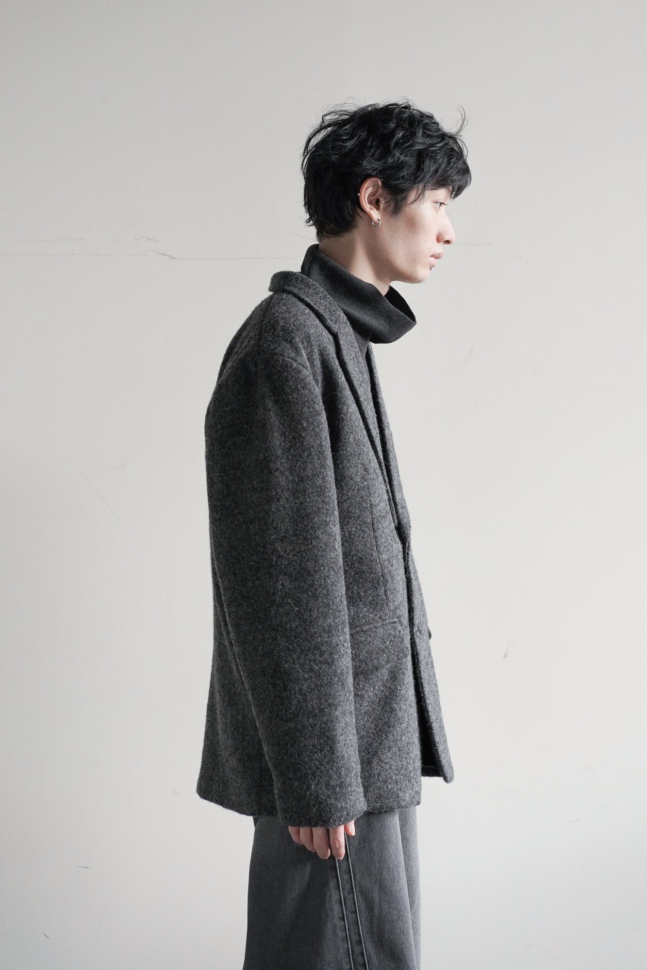 FLEECE SINGLE BREASTED JACKET