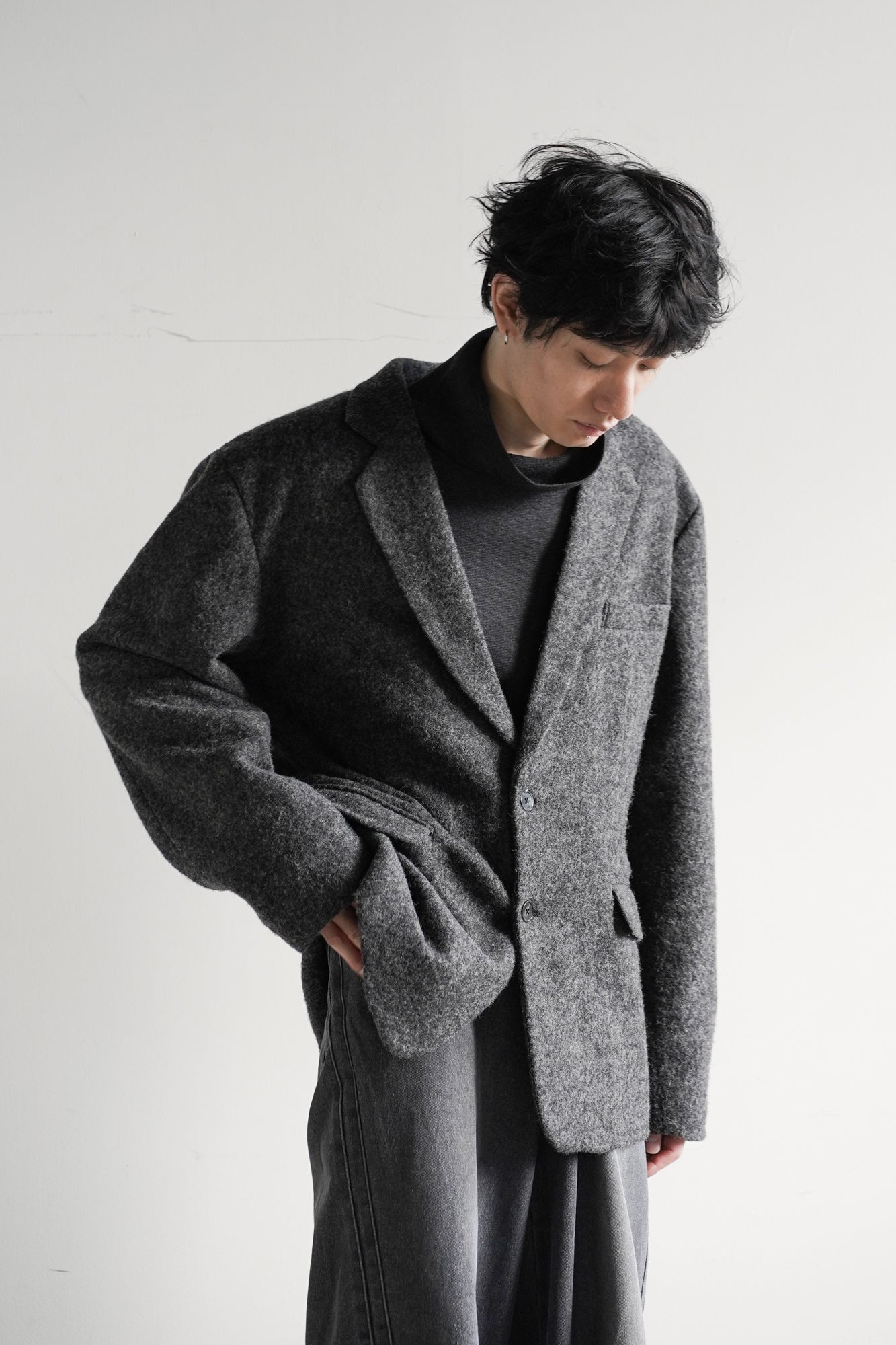 FLEECE SINGLE BREASTED JACKET