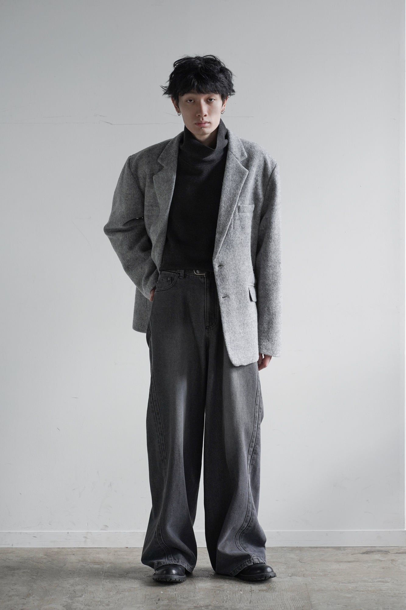 FLEECE SINGLE BREASTED JACKET