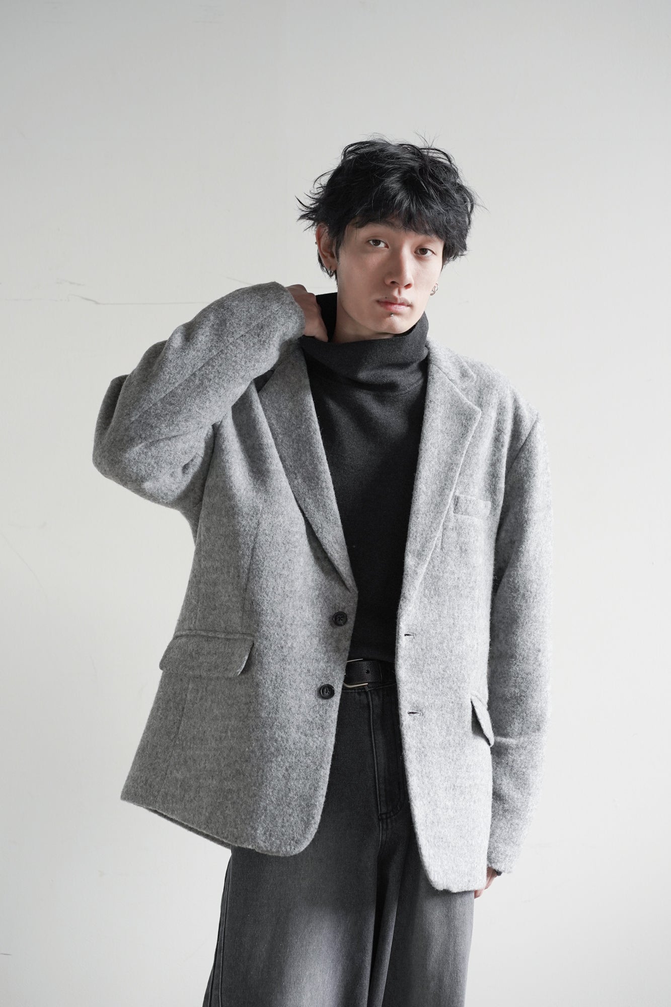 FLEECE SINGLE BREASTED JACKET
