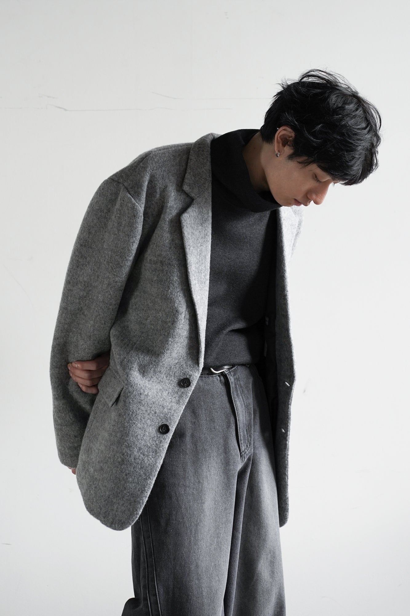 FLEECE SINGLE BREASTED JACKET
