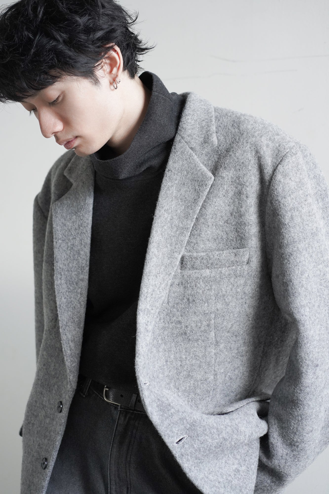 FLEECE SINGLE BREASTED JACKET