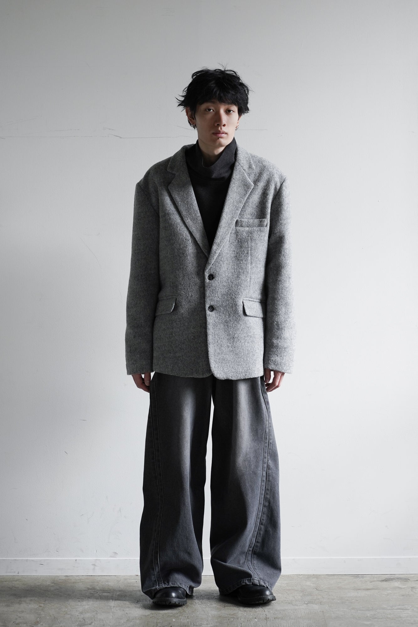 FLEECE SINGLE BREASTED JACKET