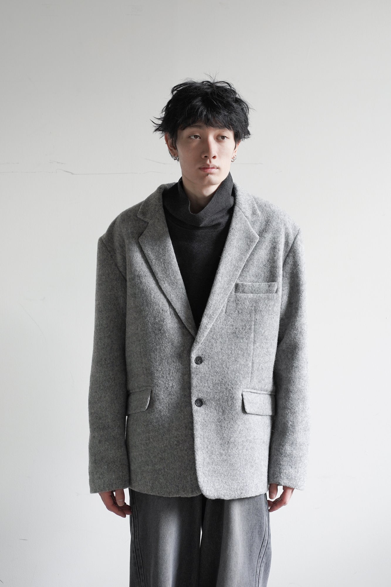 FLEECE SINGLE BREASTED JACKET