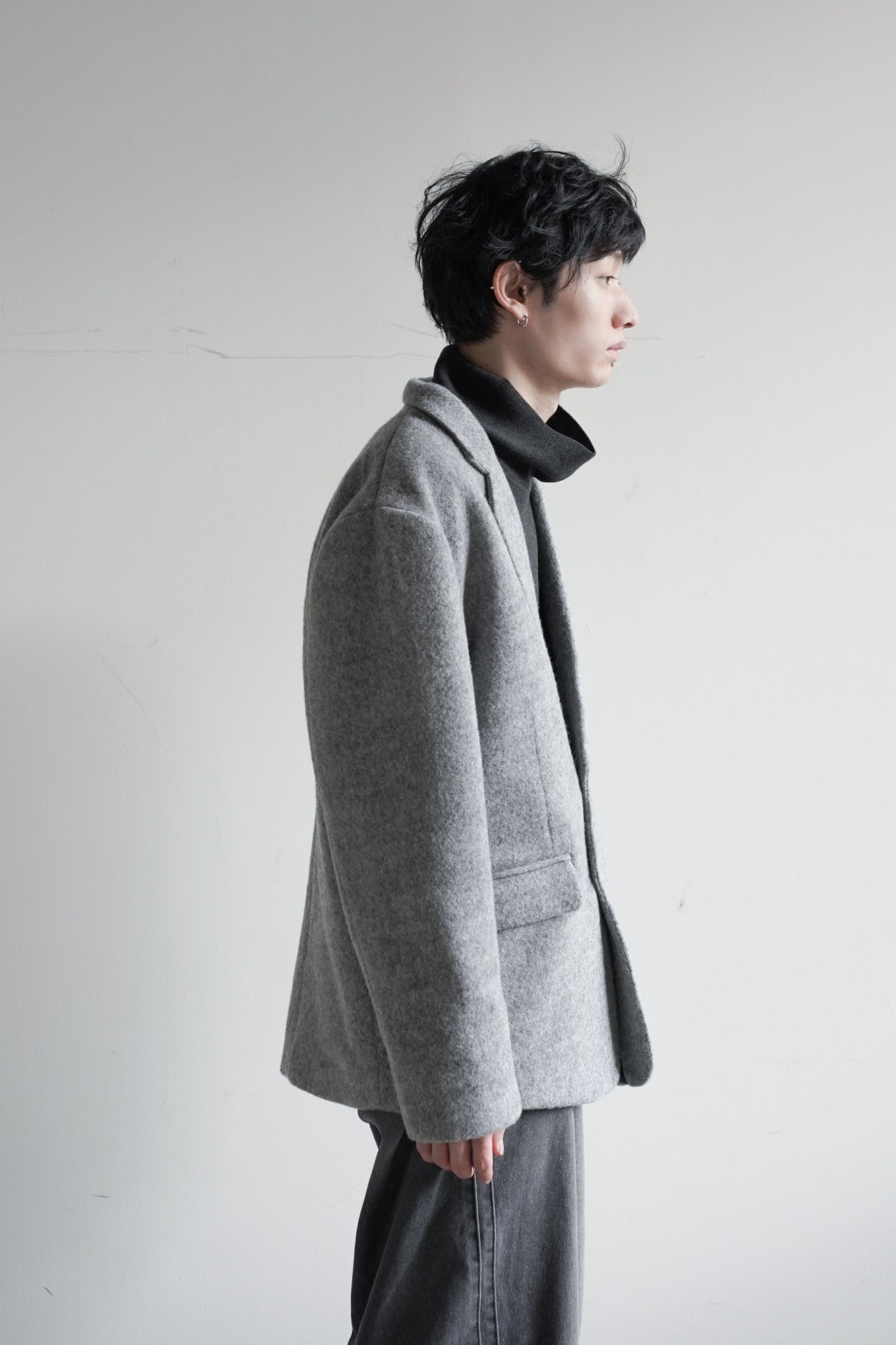 FLEECE SINGLE BREASTED JACKET