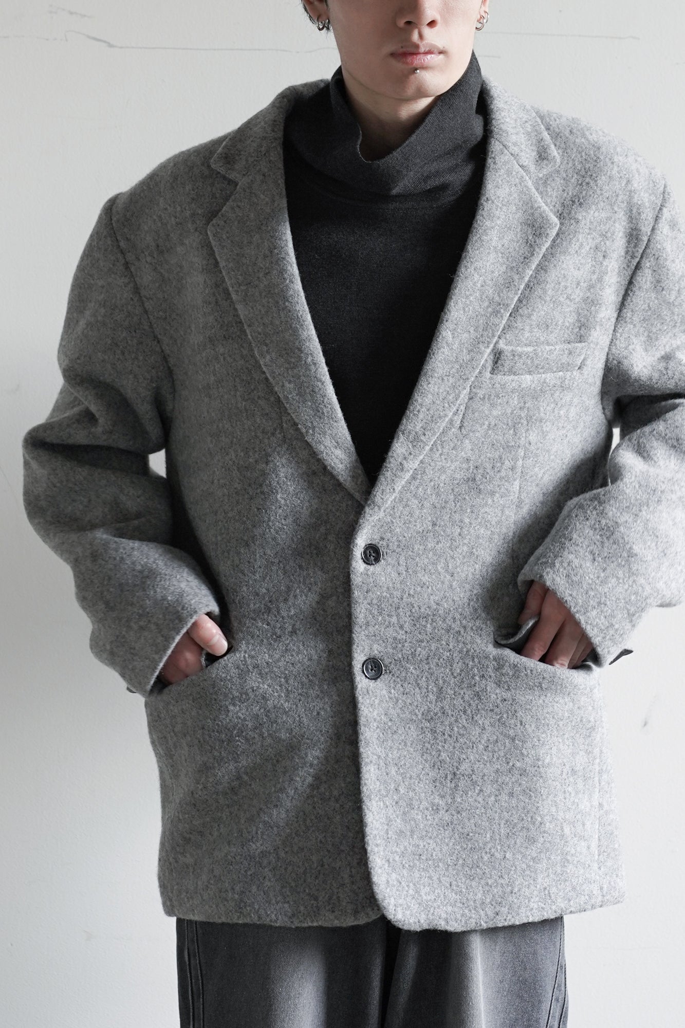 FLEECE SINGLE BREASTED JACKET