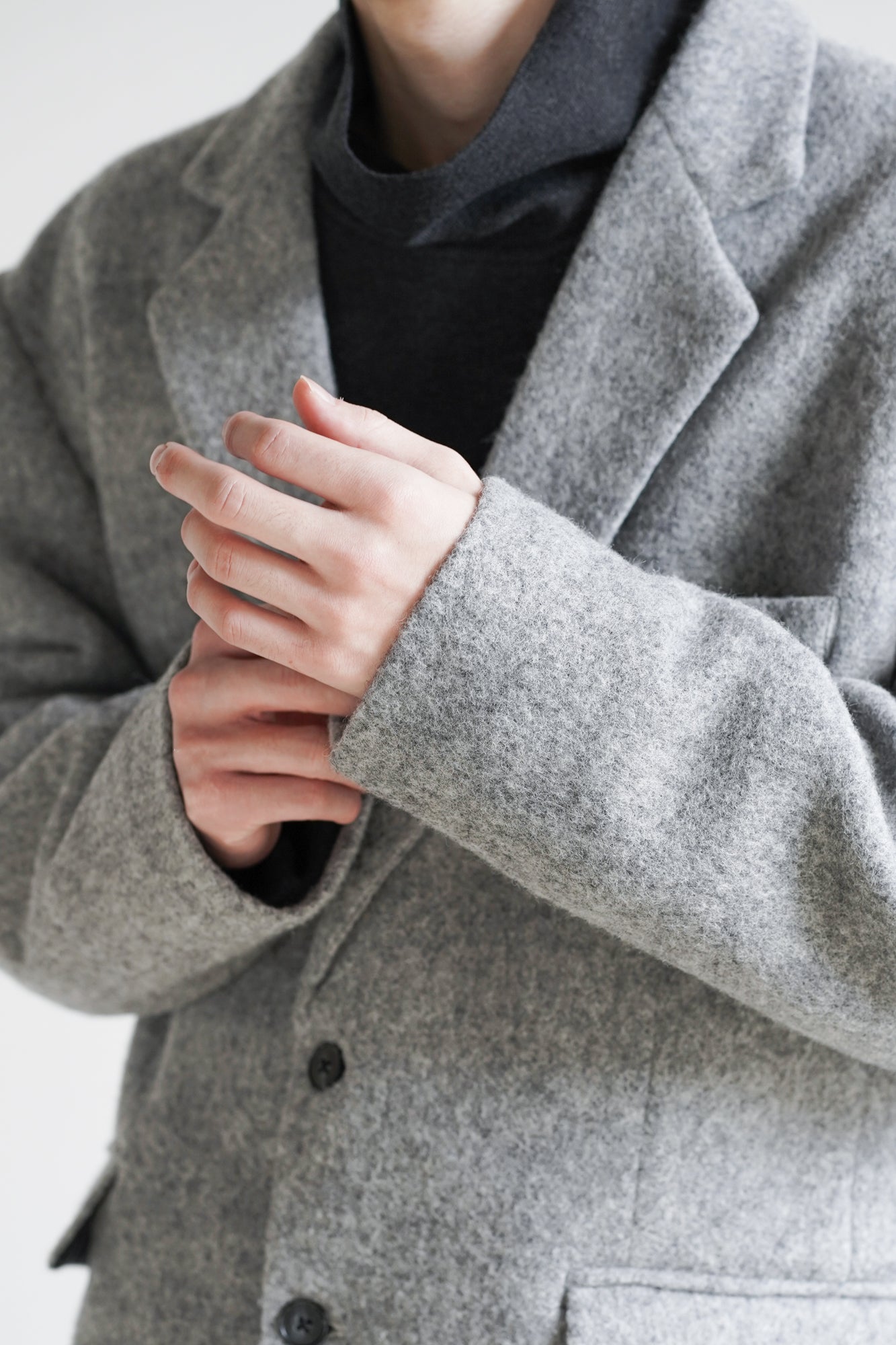 FLEECE SINGLE BREASTED JACKET
