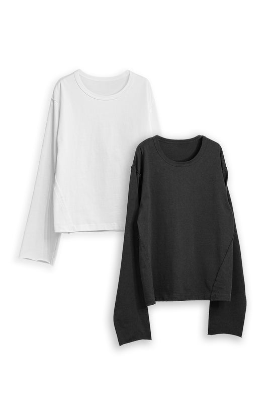 【2枚SET】CROPPED COTTON GROWTH L/S TEE『組み合わせ自由』