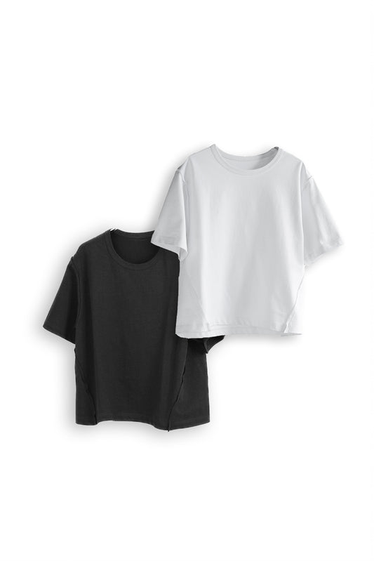 【2枚SET】CROPPED COTTON GROWTH TEE『組み合わせ自由』