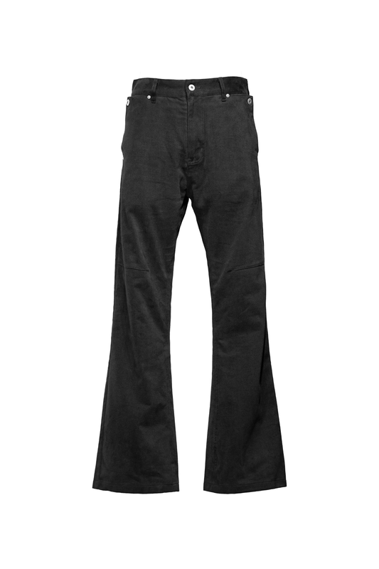 COTTON SUEDE BOOTCUT JEANS