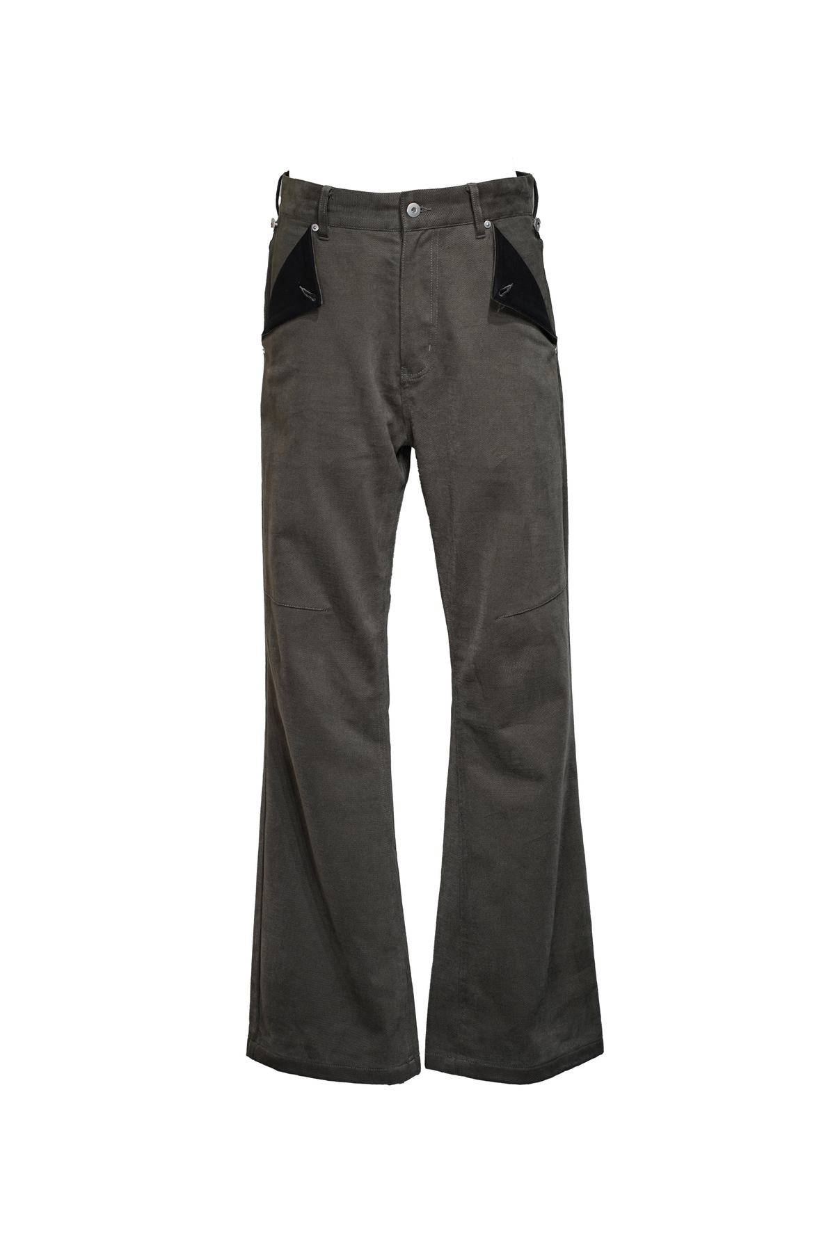 COTTON SUEDE BOOTCUT JEANS