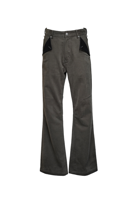 COTTON SUEDE BOOTCUT JEANS