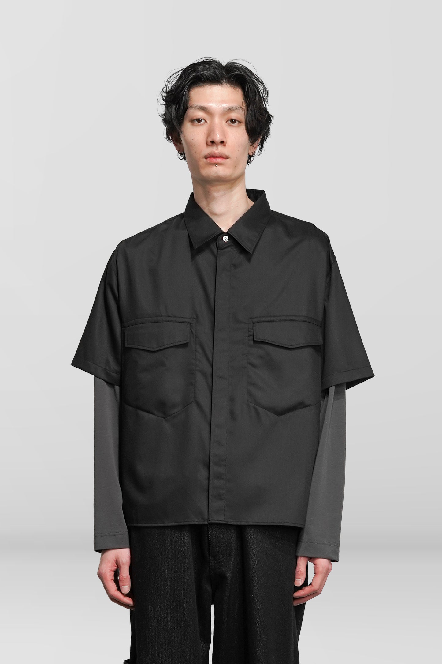 SILK SLEEVE LAYERED SHIRT "Orders Closed"