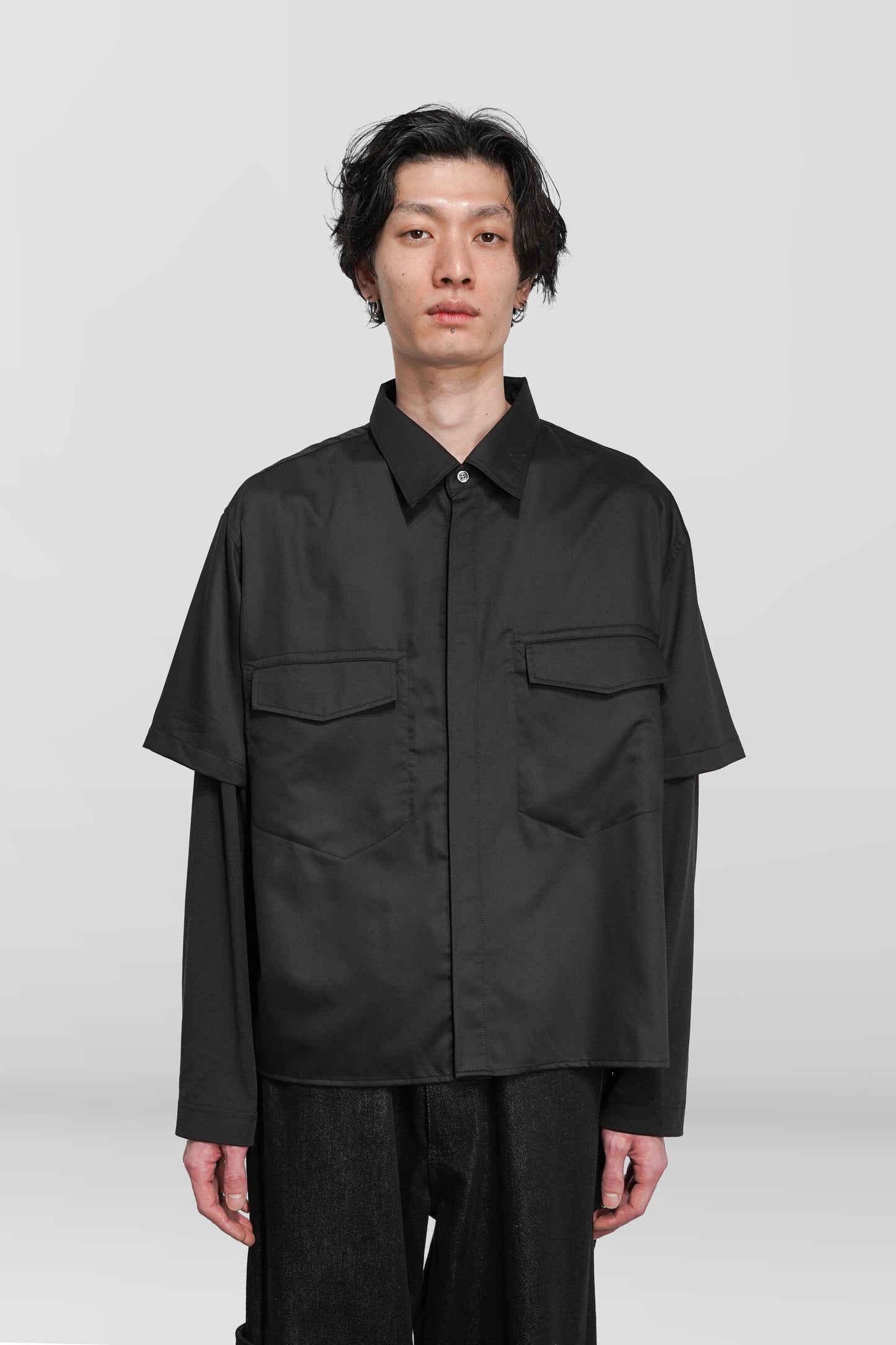 SILK SLEEVE LAYERED SHIRT "Orders Closed"