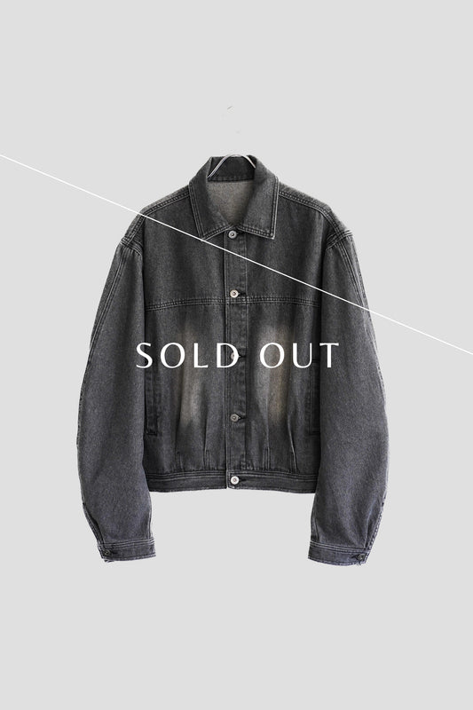 DOUDLE SEAM TWISTED DENIM JACKET