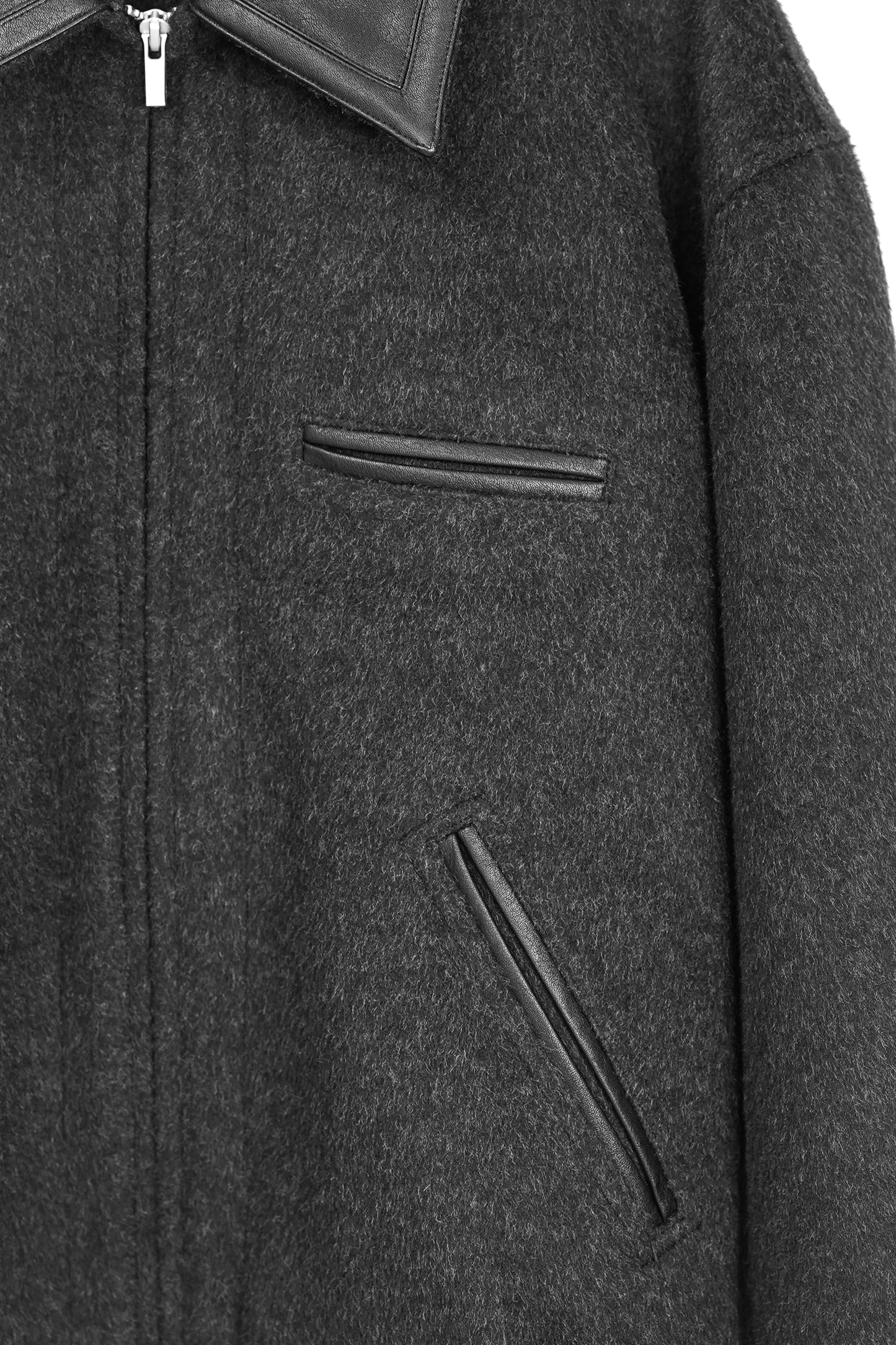 WOOL SHAGGY DUAL COLLAR DETROIT JACKET