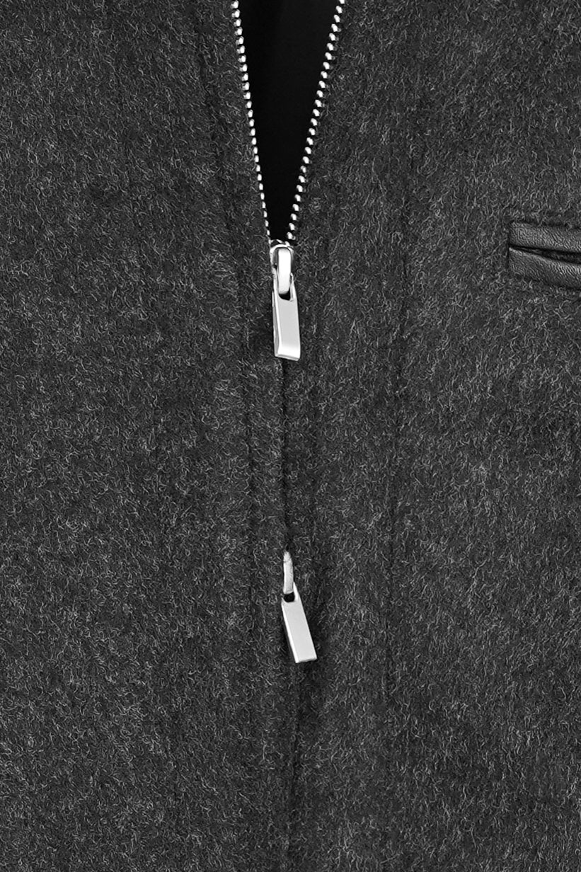 WOOL SHAGGY DUAL COLLAR DETROIT JACKET