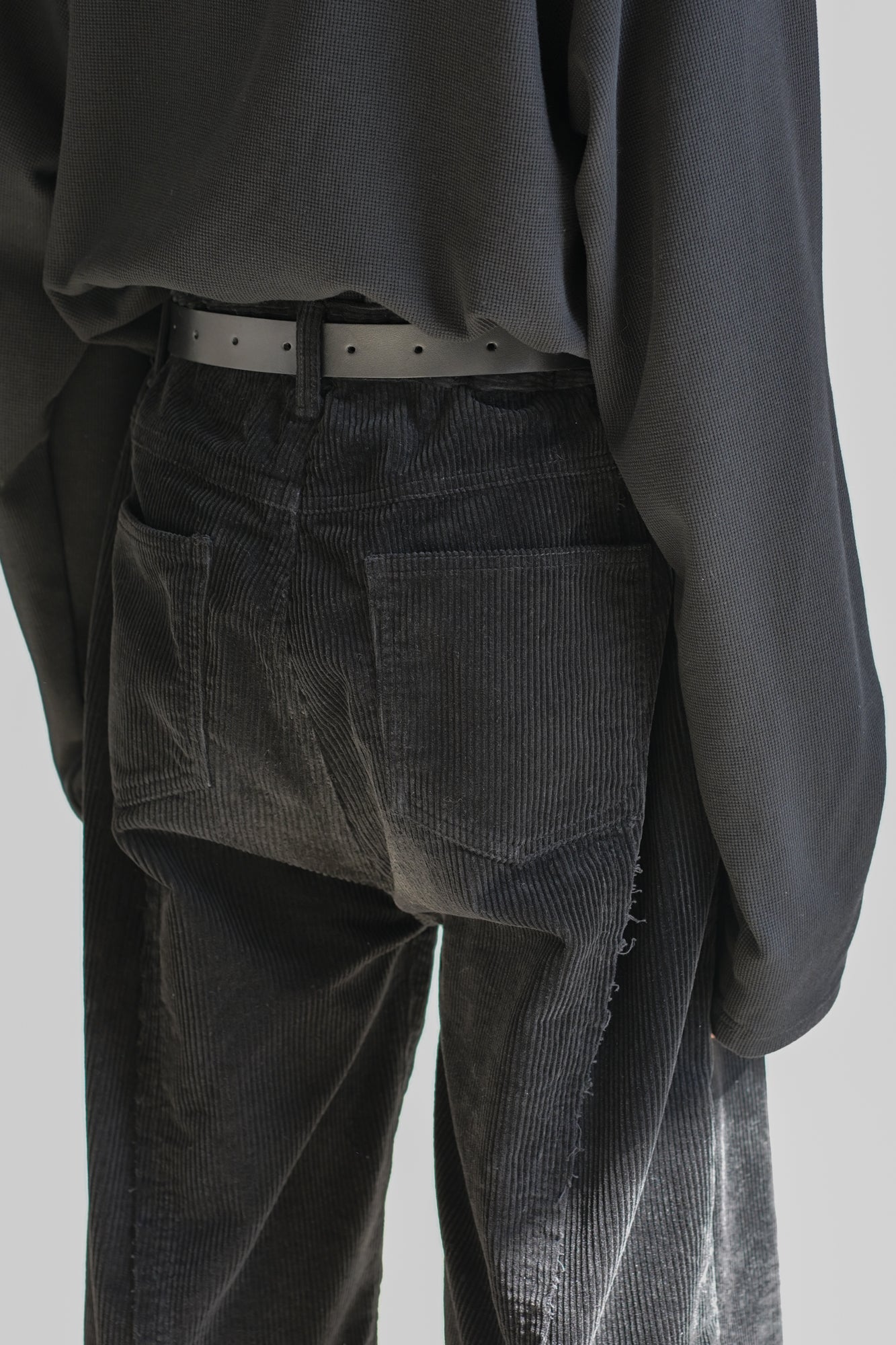 SIDE SHIFT CORDUROY WIDE PANTS