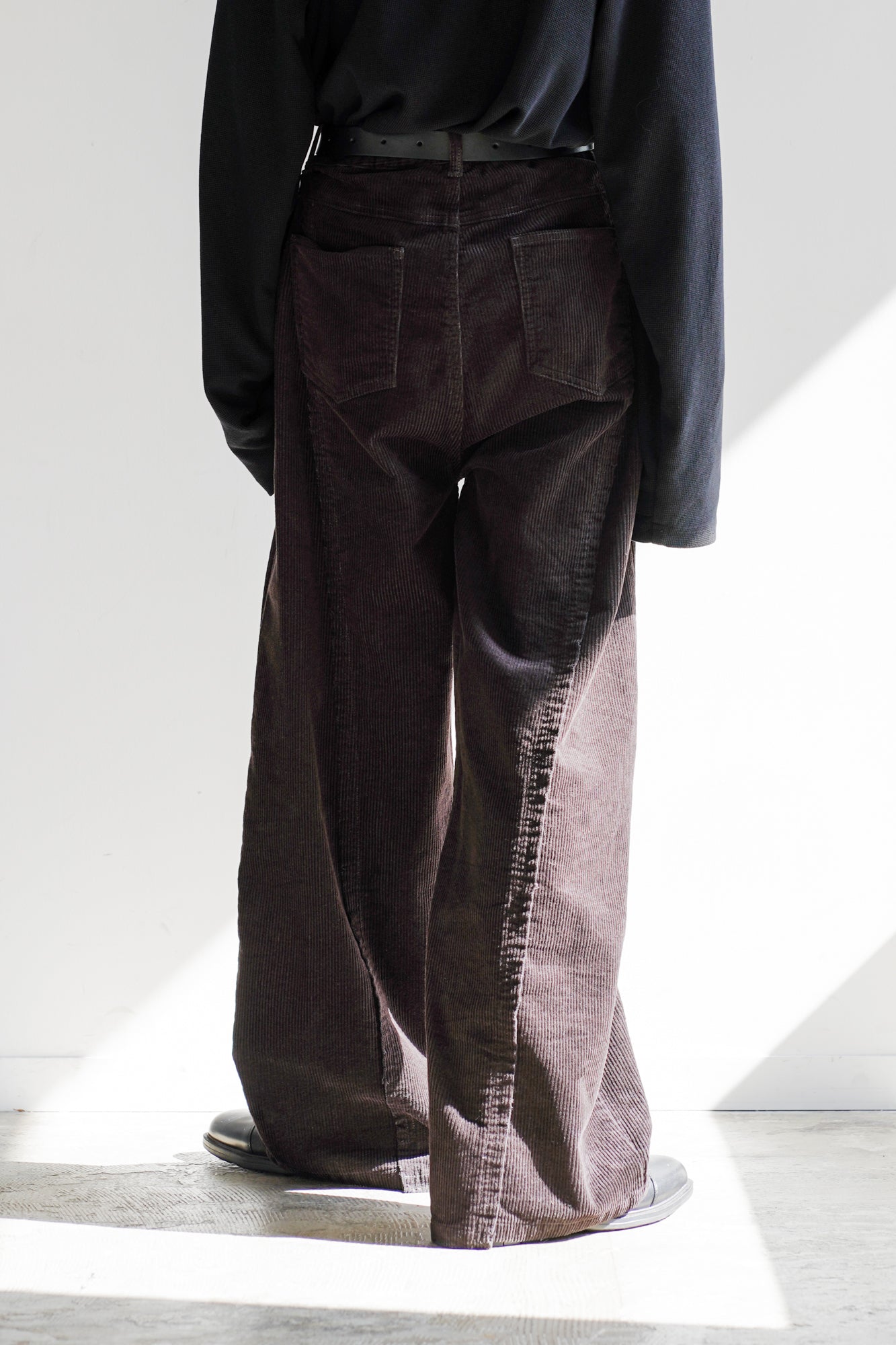 SIDE SHIFT CORDUROY WIDE PANTS