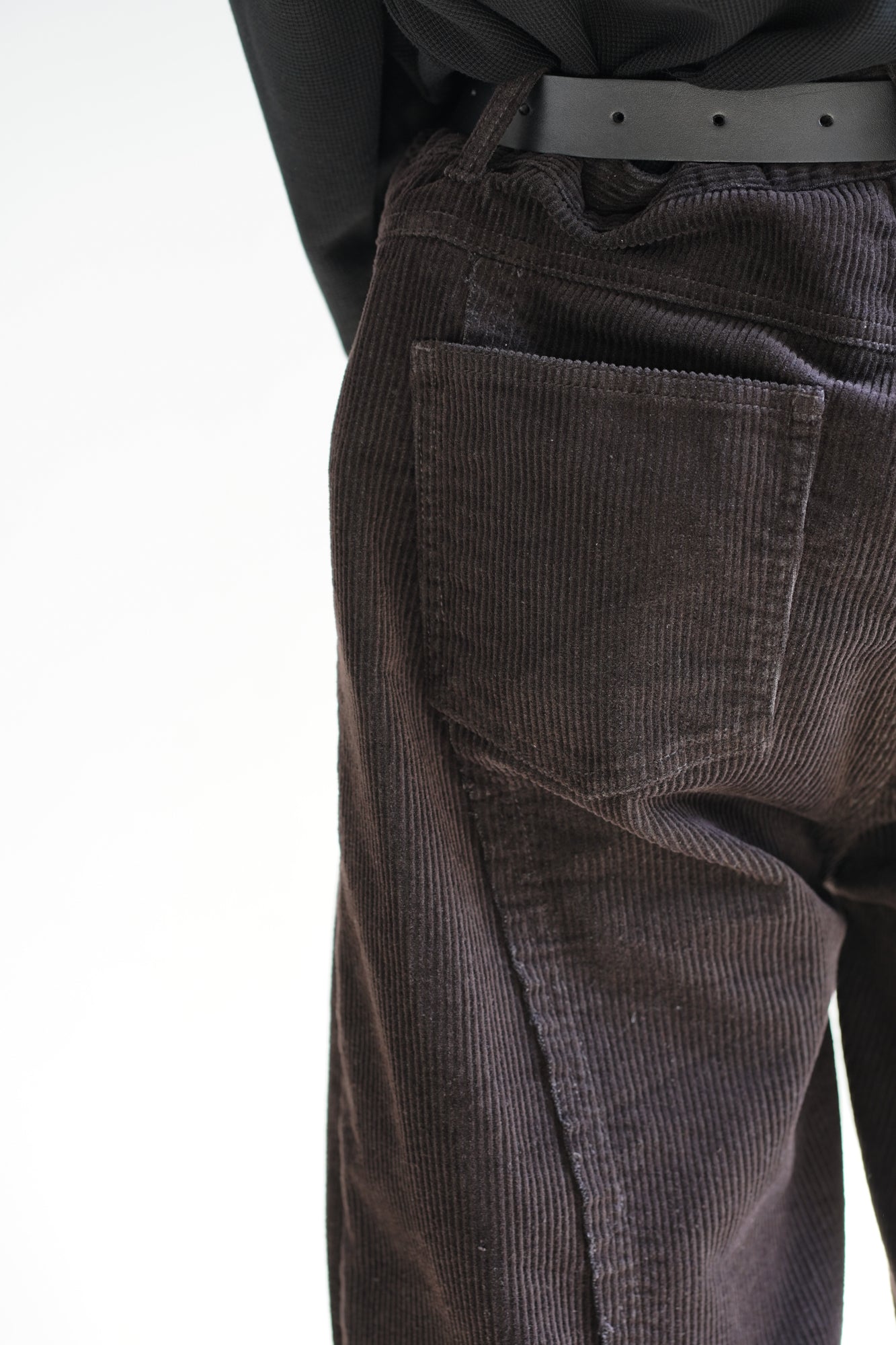 SIDE SHIFT CORDUROY WIDE PANTS
