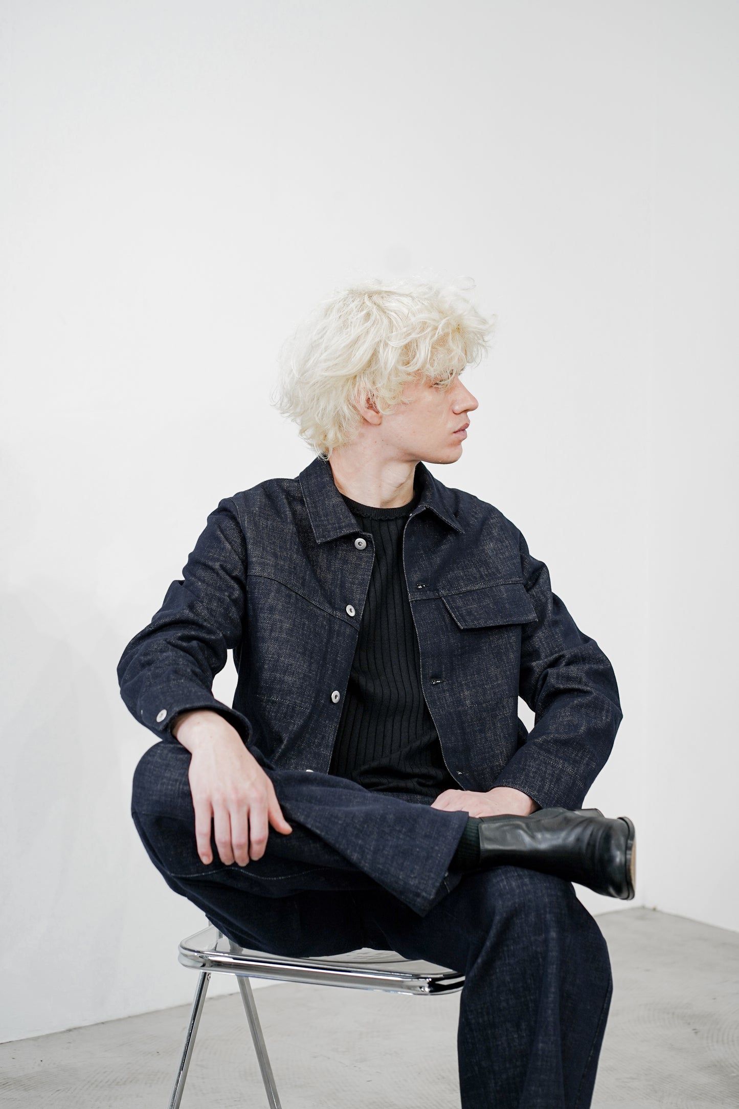 RE-RAW DENIM TRACKER JACKET