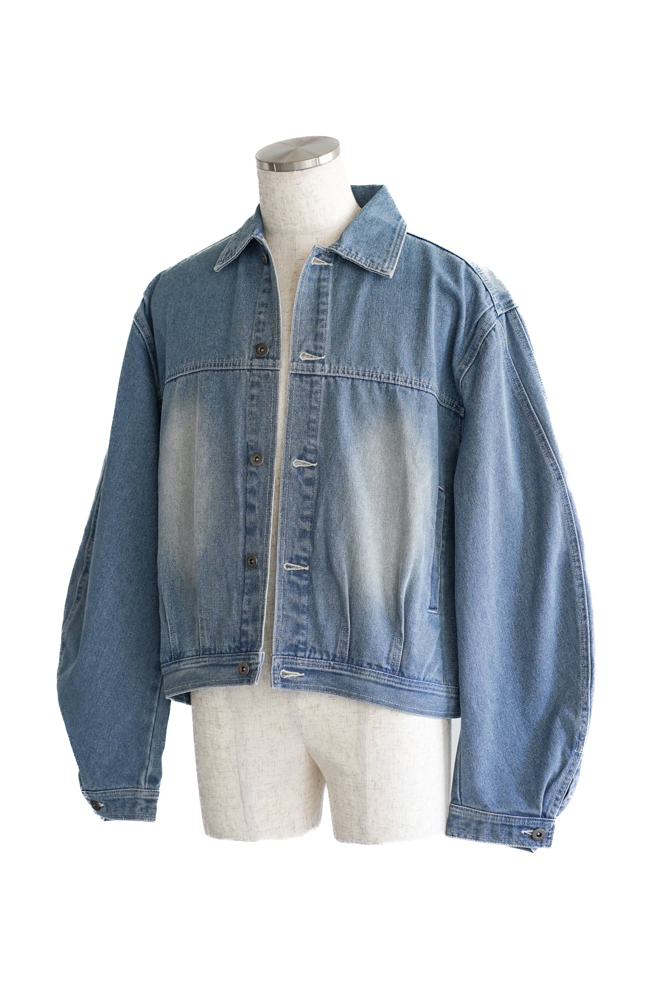 DOUDLE SEAM TWISTED DENIM JACKET