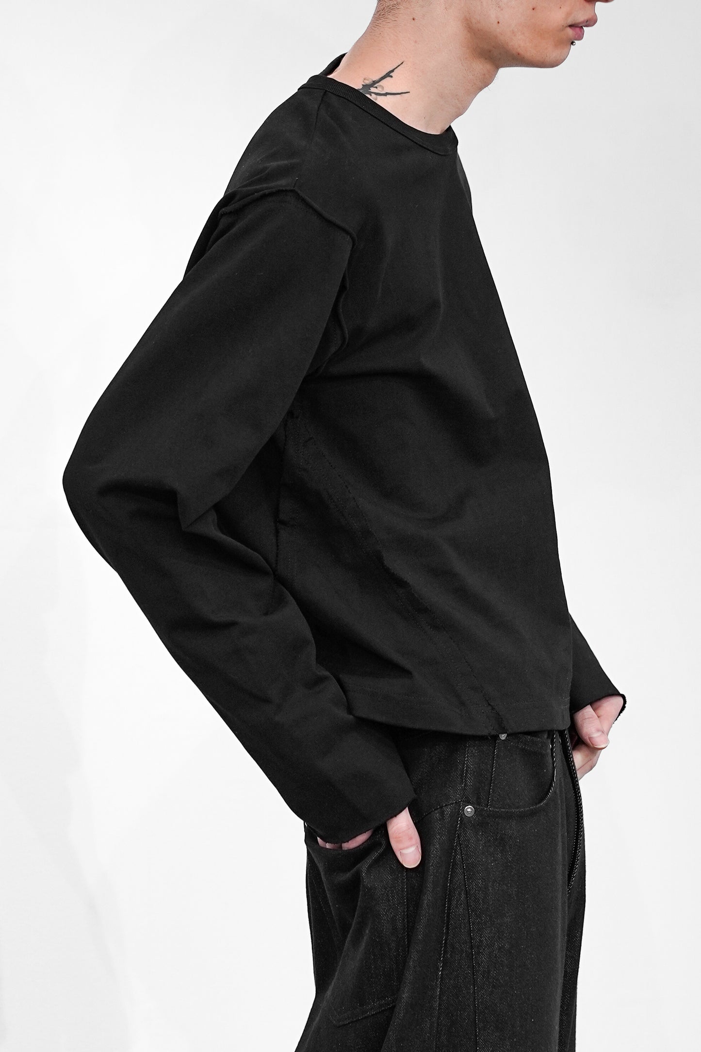 CROPPED COTTON GROWTH L/S TEE