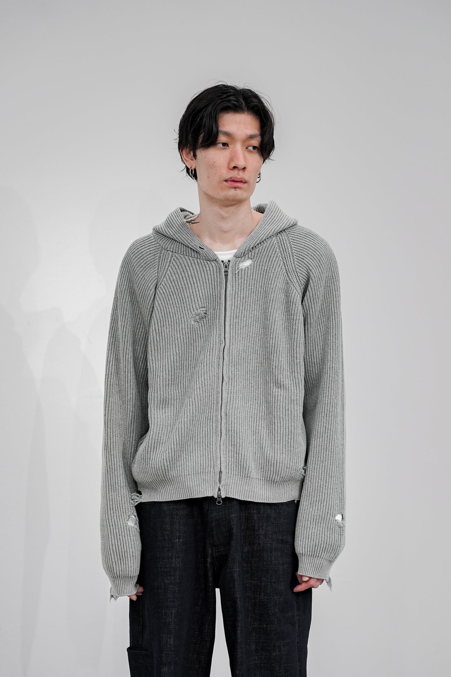 MUTED AGE KNIT ZIP HOODIE [Only a few left]