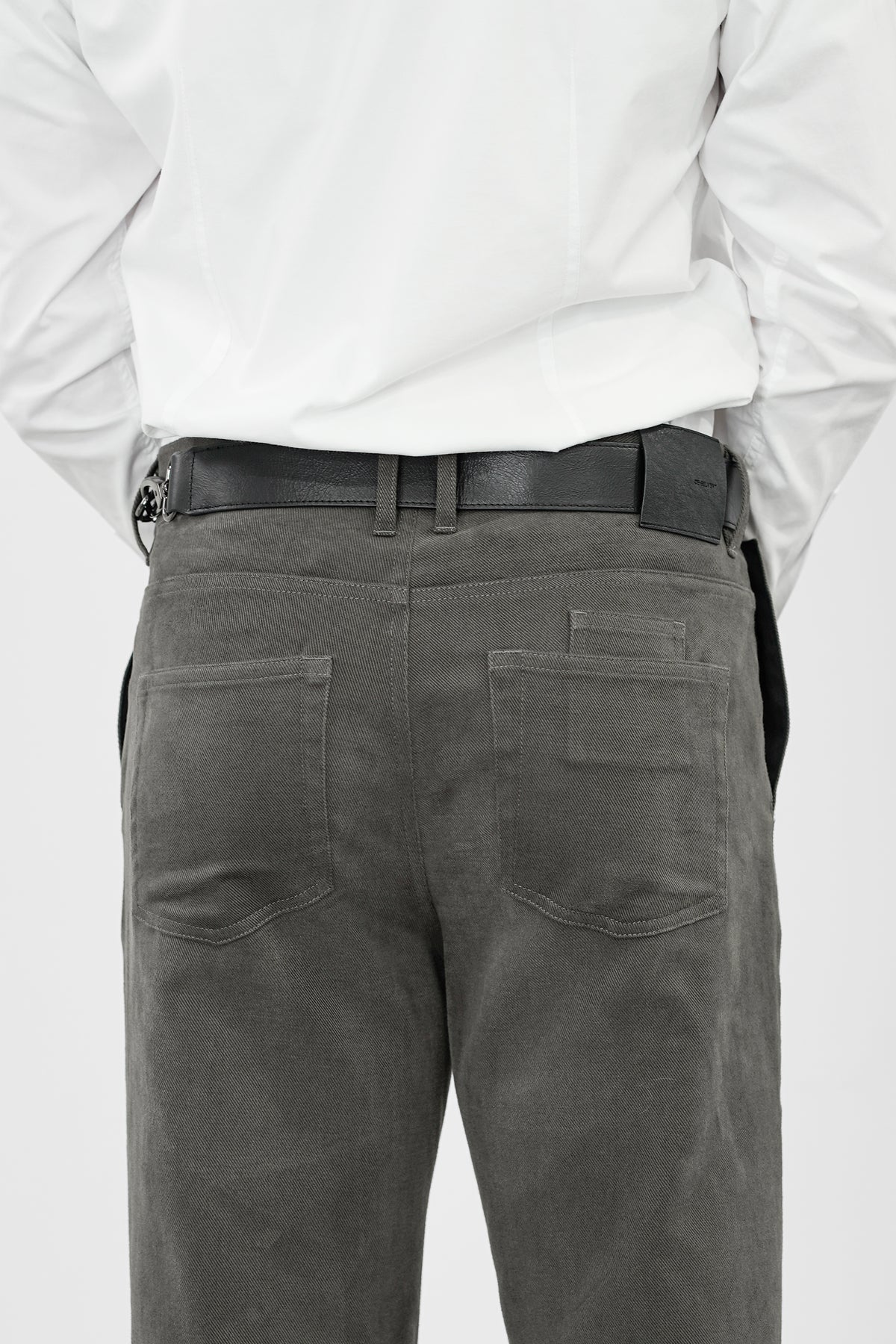 COTTON SUEDE BOOTCUT JEANS