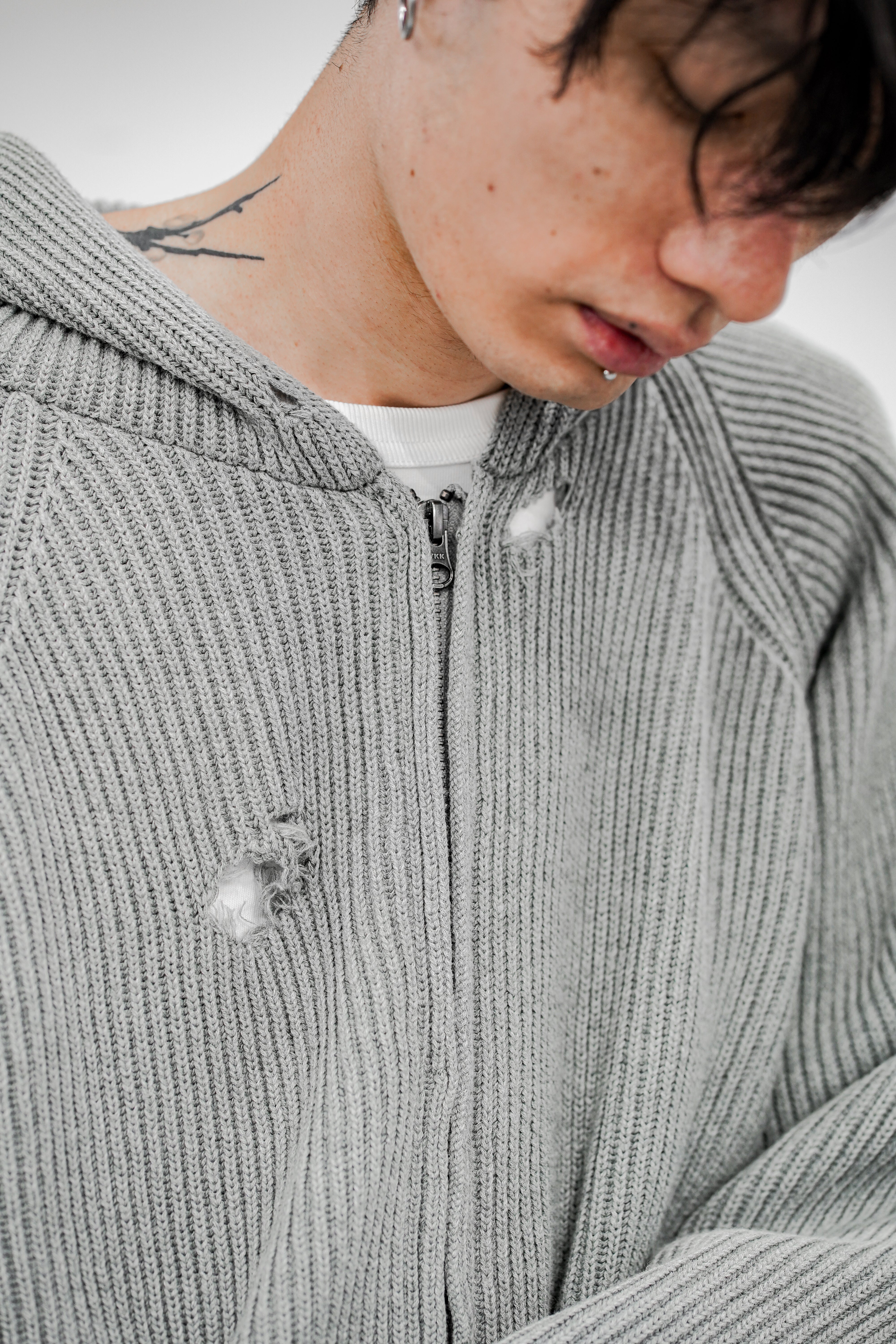 MUTED AGE KNIT ZIP HOODIE – OE-SELMENT
