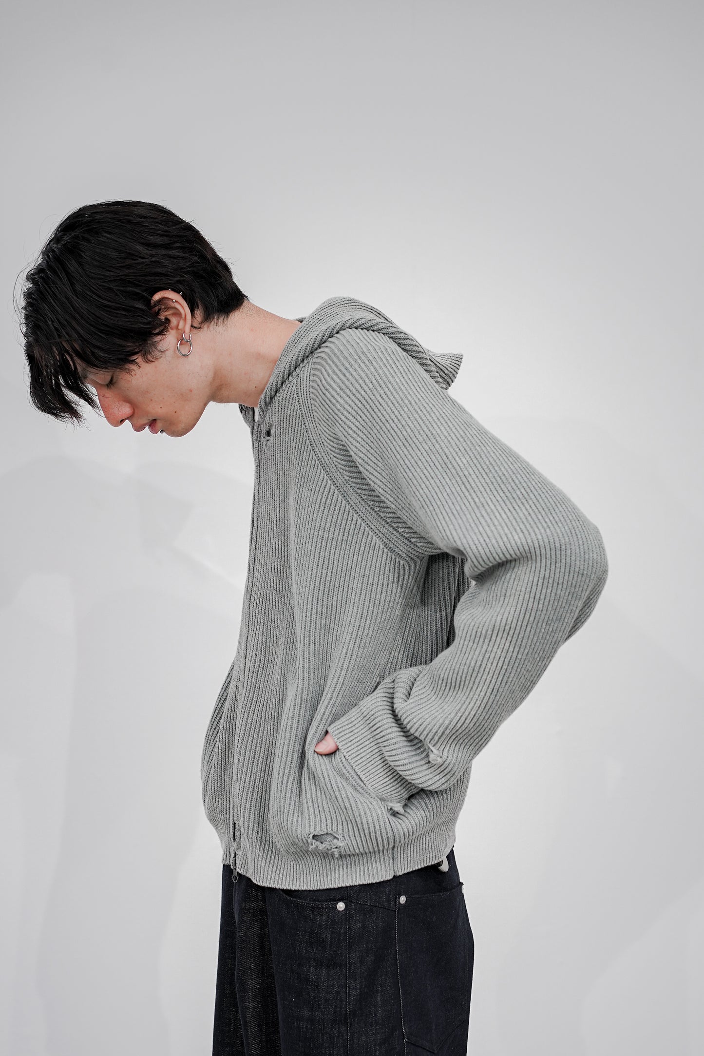 MUTED AGE KNIT ZIP HOODIE [Only a few left]
