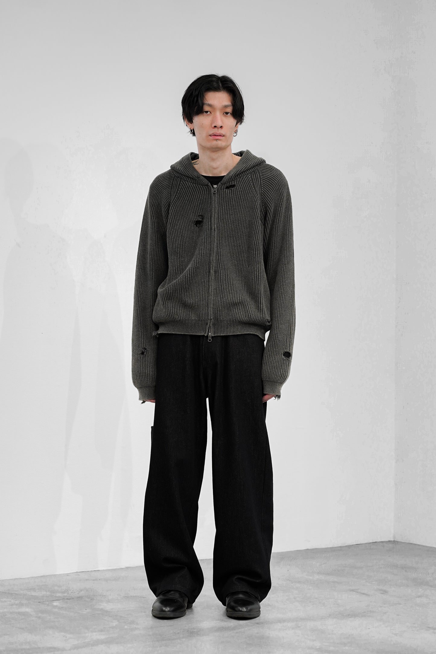 MUTED AGE KNIT ZIP HOODIE [Only a few left]