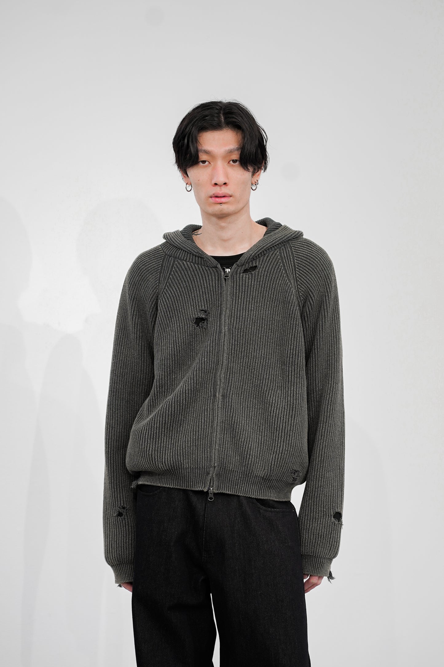 MUTED AGE KNIT ZIP HOODIE [Only a few left]