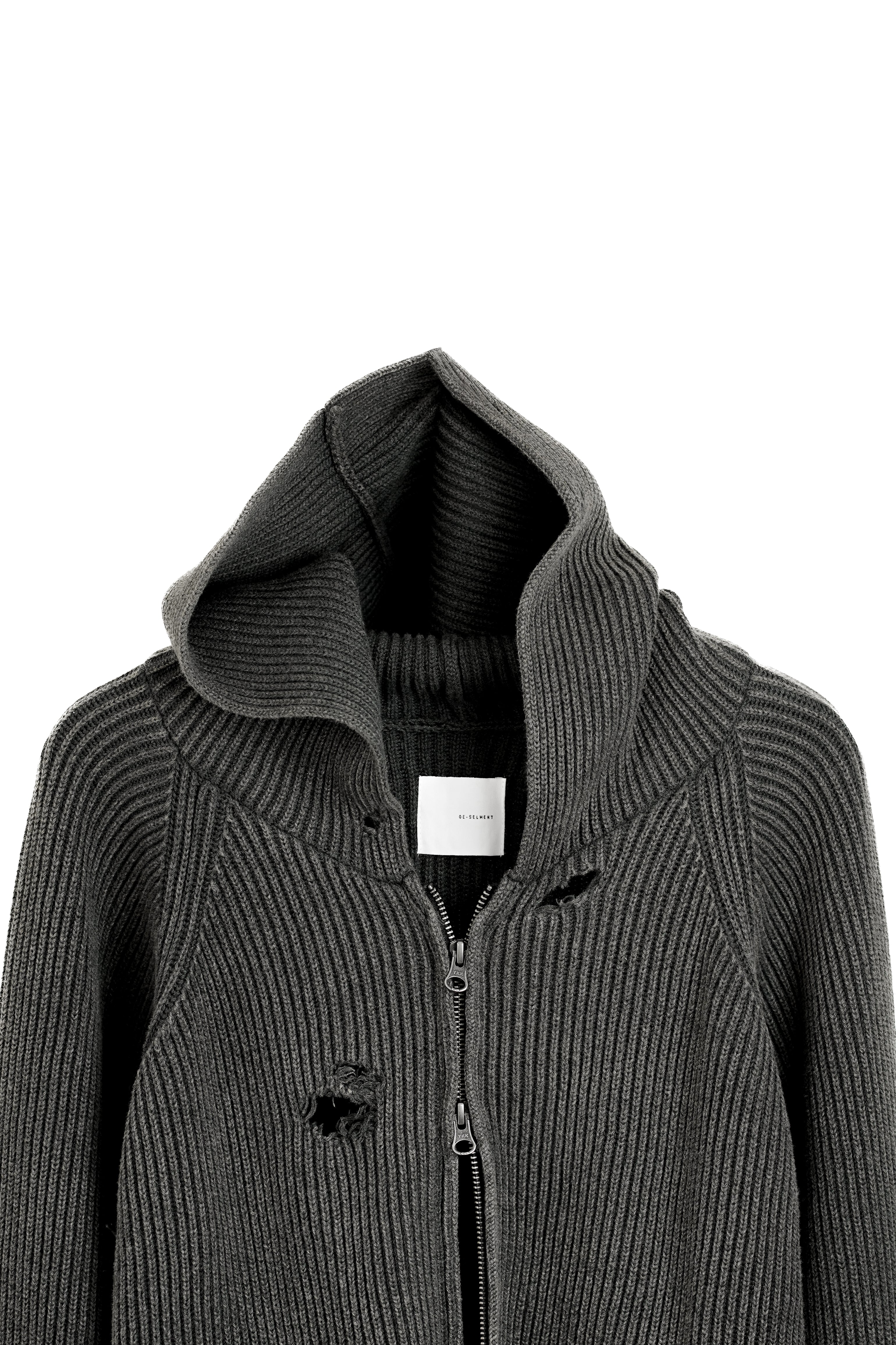 【即完】OE-SELMENT MUTED AGE KNIT ZIP HOODIE MUTED AGE KNIT ZIP HOODIE – OE-SELMENT