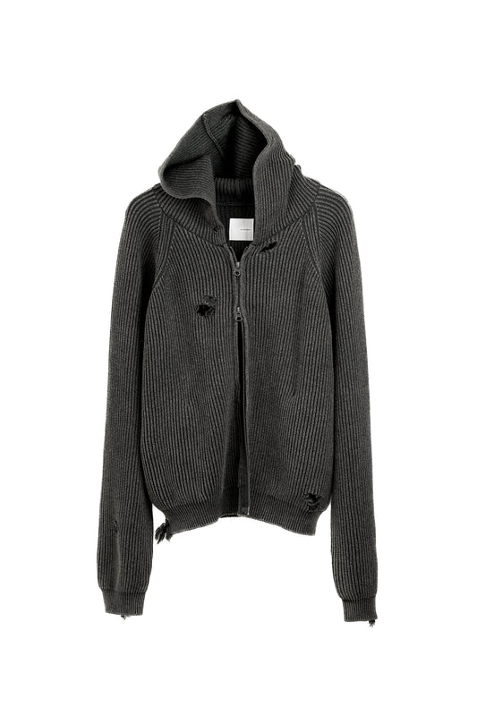 MUTED AGE KNIT ZIP HOODIE
