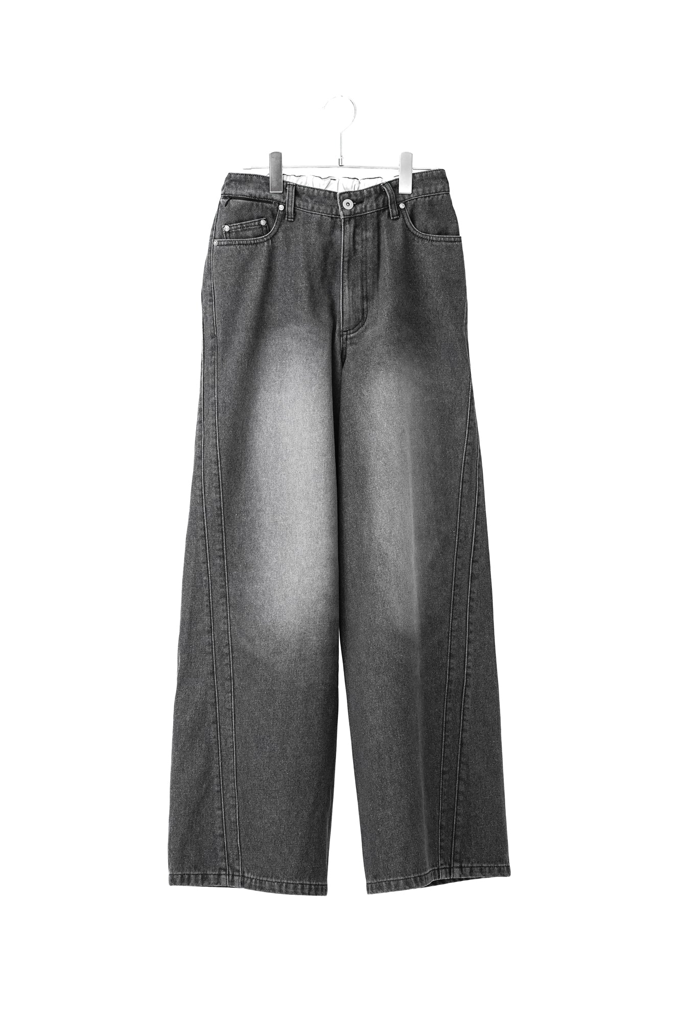 DOUDLE SEAM TWISTED BUGGY JEANS