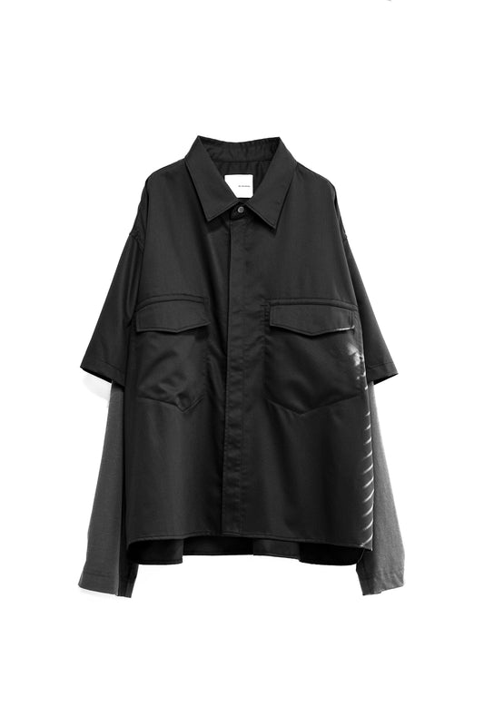 SILK SLEEVE LAYERED SHIRT『予約販売』
