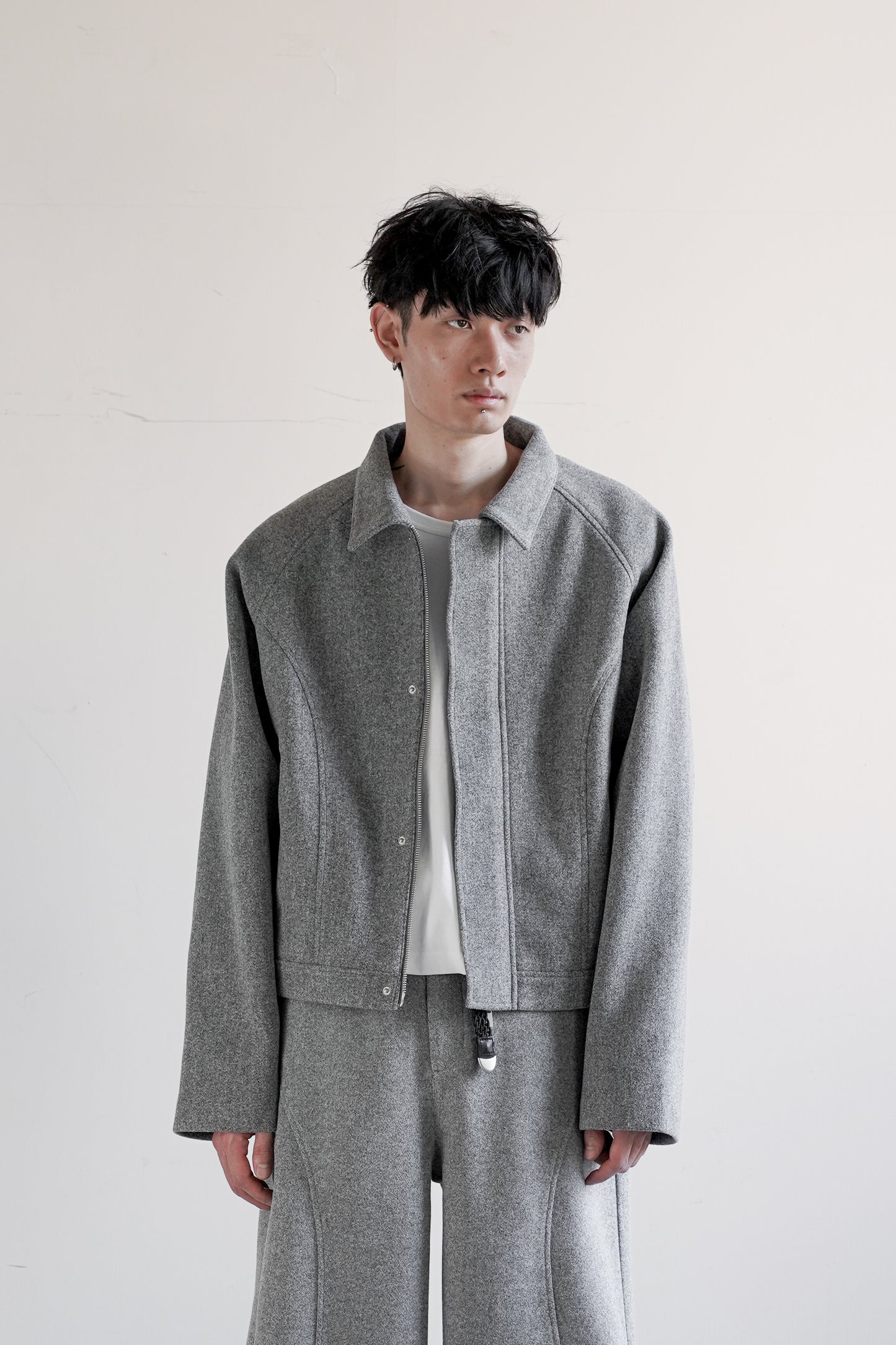 TECH MELTON FULLED SHORT BLOUSON