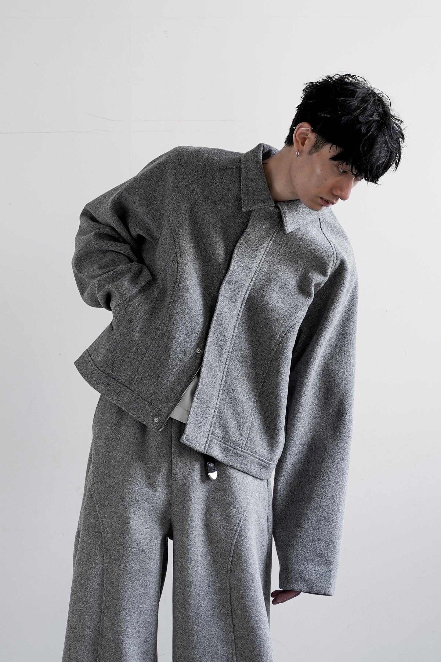 TECH MELTON FULLED SHORT BLOUSON