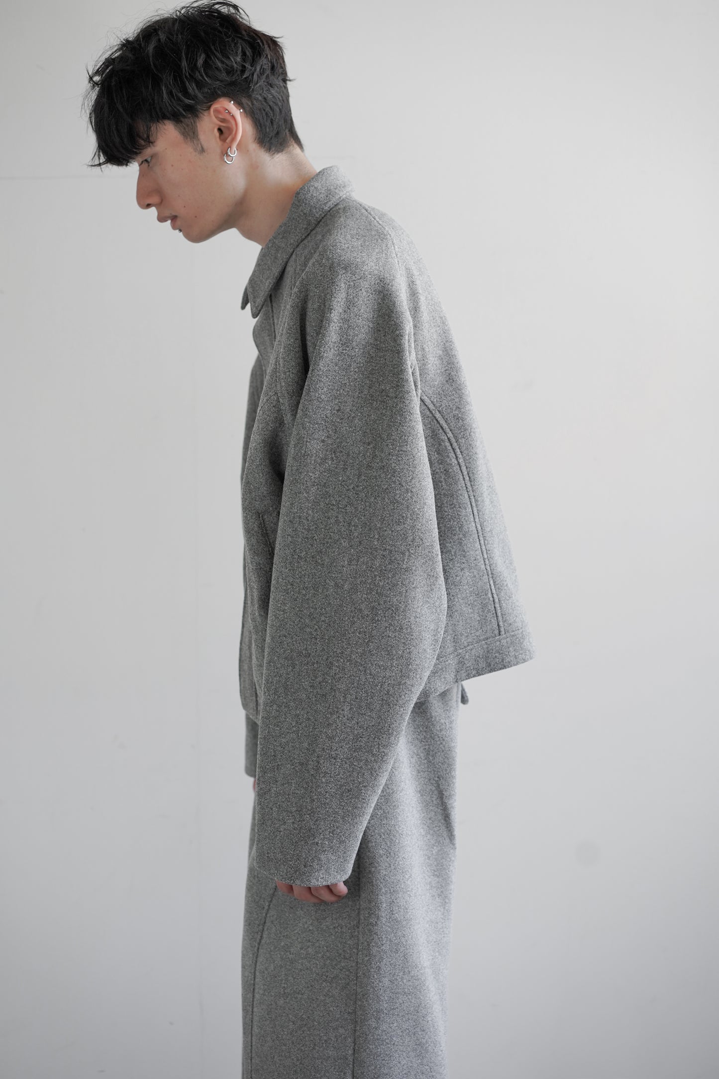 TECH MELTON FULLED SHORT BLOUSON