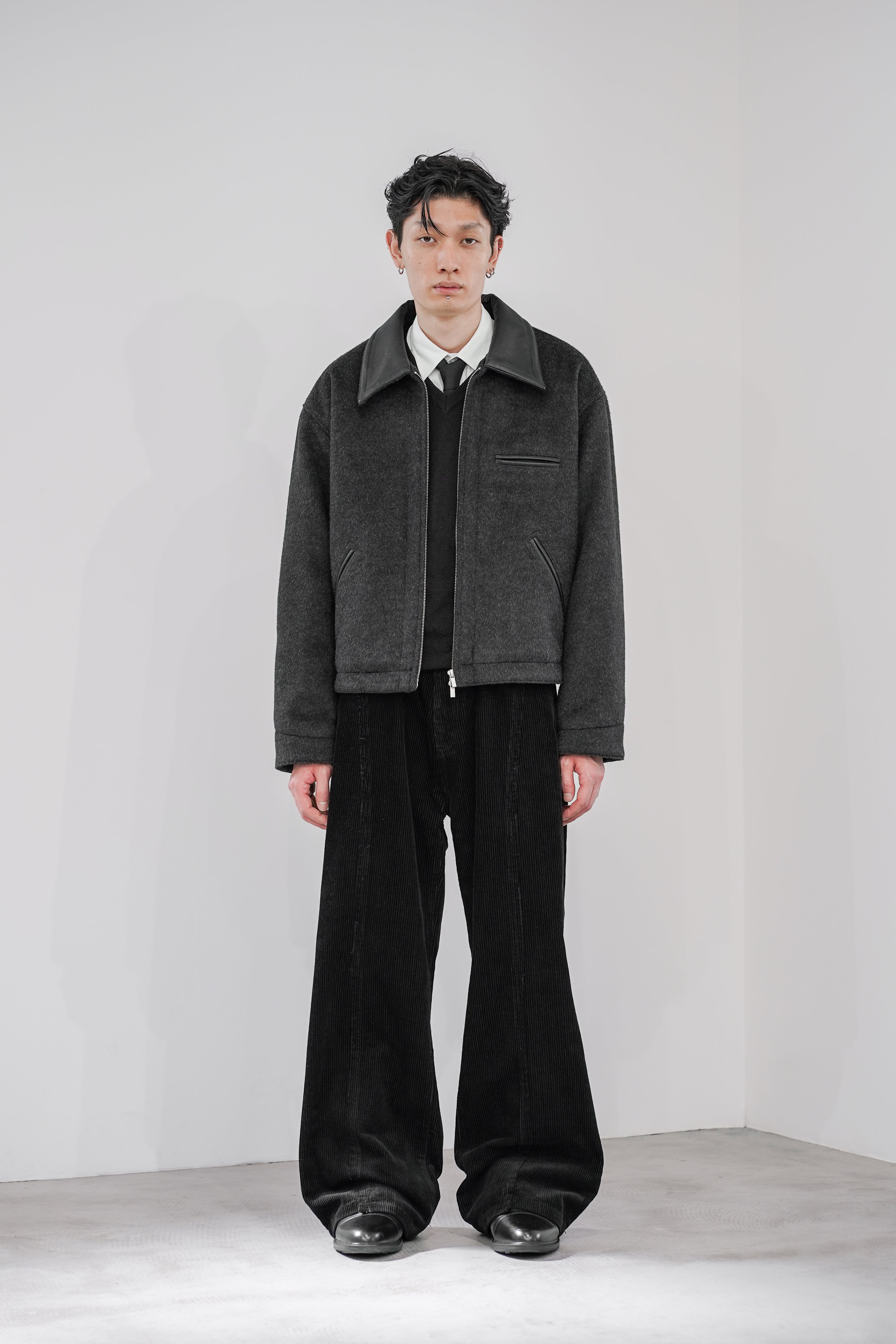【最終値下げ❗️】OE-SELMENT WOOL DETROIT JACKET WOOL SHAGGY DUAL COLLAR DETROIT JACKET – OE-SELMENT